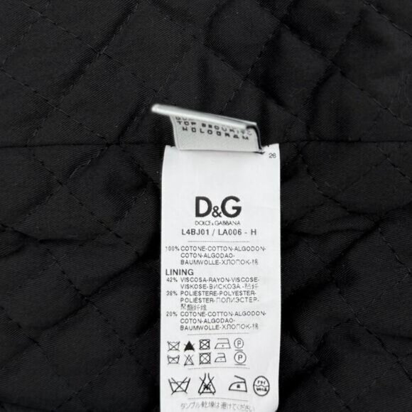 DOLCE & GABBANA Junior Cotton 2 Button Pinstripe Blazer Sz 7/8 Grey - Picture 6 of 9